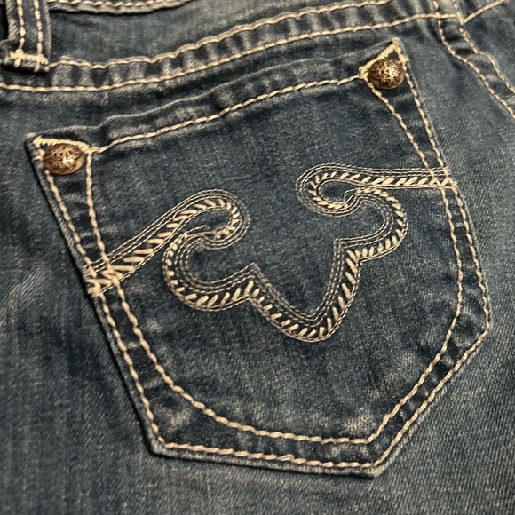 Express Vintage Rerock Skinny Leg Light Denim Women’s Blue Jeans Size 0R - Picture 9 of 13